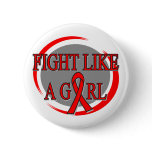 AIDS Fight Like A Girl Circular Pinback Buttons