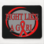 AIDS Fight Like A Girl Circular Mousepad