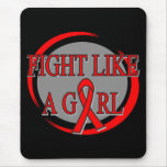 AIDS Fight Like A Girl Circular mousepads