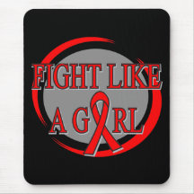 AIDS Fight Like A Girl Circular Mousepads