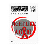 AIDS Fight Like A Girl Circular postage