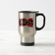 AIDS Fight Like A Girl Grunge Butterfly Coffee Mug