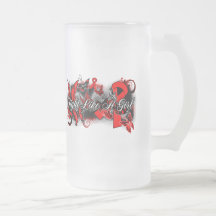 AIDS Fight Like A Girl Grunge Butterfly Mugs