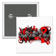 AIDS Fight Like A Girl Grunge Butterfly Pins