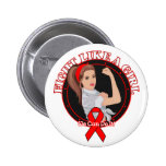 AIDS Fight Like A Girl Modern Rosie buttons
