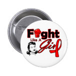AIDS Fight Like A Girl - Retro Girl buttons