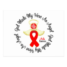 AIDS God Made My Hero An Angel Postcard