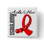 Aids HIV Awareness Gemstone Ribbon Pins