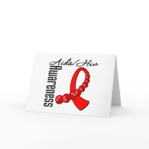 Aids HIV Awareness Gemstone Ribbon Cards