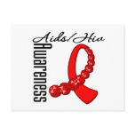 Aids HIV Awareness Gemstone Ribbon Postcards