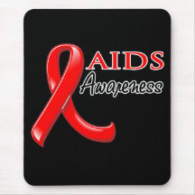 AIDS HIV Awareness Ribbon Mousepad