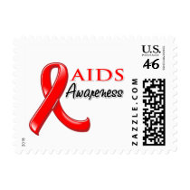 AIDS HIV Awareness Ribbon Postage Stamps