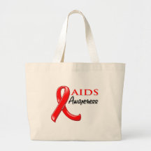 AIDS HIV Awareness Ribbon Tote Bag