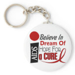 AIDS / HIV BELIEVE DREAM HOPE KEYCHAIN