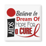AIDS / HIV BELIEVE DREAM HOPE MAGNETS