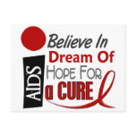 AIDS / HIV BELIEVE DREAM HOPE POSTCARD