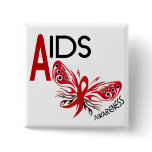 AIDS / HIV Butterfly 3 Awareness Pins