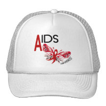 AIDS / HIV Butterfly 3 Awareness Hats