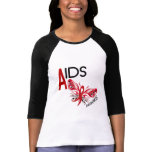 AIDS / HIV Butterfly 3 Awareness t-shirts