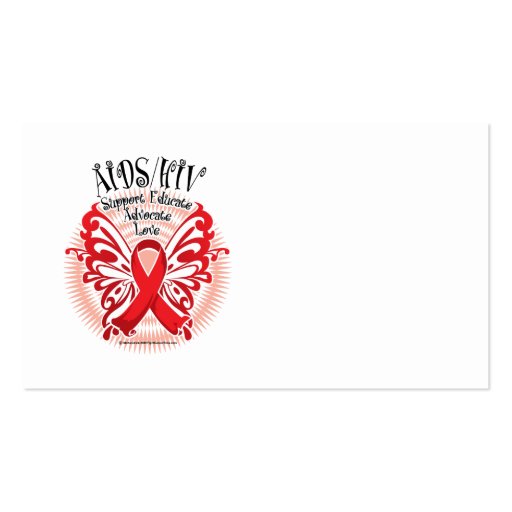 AIDS/HIV Butterfly 3 Business Card Template