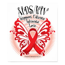 AIDS/HIV Butterfly 3 posters by fightcancertees AIDS/HIV Butterfly 3 posters