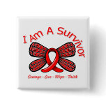 AIDS HIV Butterfly I Am A Survivor Pin