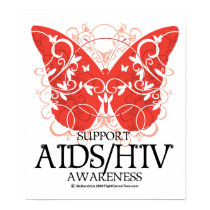 AIDS/HIV Butterfly posters by fightcancertees AIDS/HIV Butterfly posters