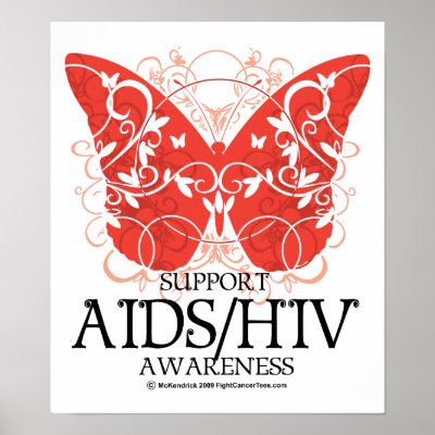 AIDS/HIV Butterfly Print by fightcancertees