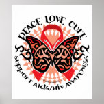 AIDS/HIV Butterfly Tribal 2 Print