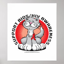 AIDS/HIV Cat Print