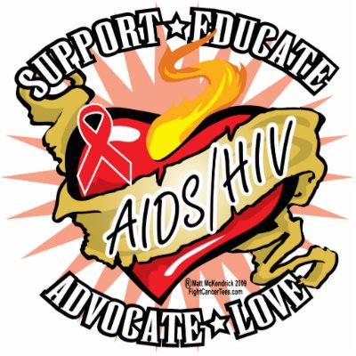 AIDS/HIV Classic Heart Cut Outs by fightcancertees