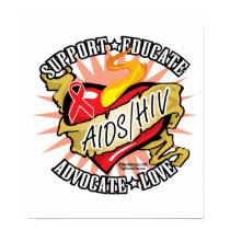 AIDS/HIV Classic Heart posters