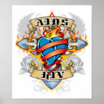AIDS/HIV Cross & Heart posters