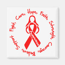 AIDS HIV Fight Cure Hope Logo Fridge Magnet