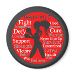 AIDS HIV Fight Like A Girl Collage Magnets