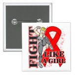 AIDS HIV Fight Like A Girl Kickin Butt buttons