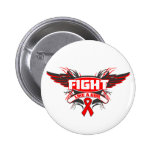 AIDS HIV Fight Like a Girl Wings.png Pinback Buttons
