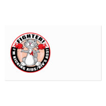 AIDS/HIV Fighter Cat business cards