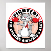 AIDS/HIV Fighter Cat Poster