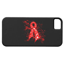 AIDS HIV Floral Swirls Ribbon iPhone 5 Covers