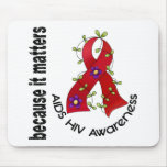 AIDS HIV Flower Ribbon 3 Mouse Pads