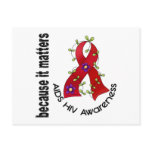 AIDS HIV Flower Ribbon 3 Postcard