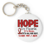 AIDS HIV HOPE 1 KEYCHAINS