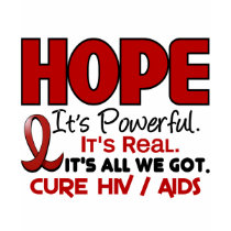 AIDS HIV HOPE 1 t-shirts