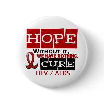 AIDS HIV HOPE 2 BUTTONS
