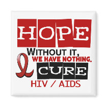 AIDS HIV HOPE 2 MAGNETS