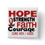 AIDS HIV HOPE 3 PINBACK BUTTONS