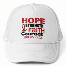 AIDS HIV HOPE 3 MESH HATS