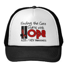 AIDS HIV HOPE 4 TRUCKER HATS