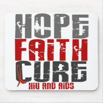 AIDS / HIV HOPE FAITH CURE MOUSE MATS